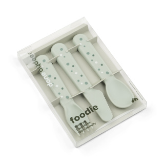 LEPEL/VORK/MES, 3 delig, Foodie Cutlery Set, Happy Dots, green, groen, all over print stippen, bestek, 24
