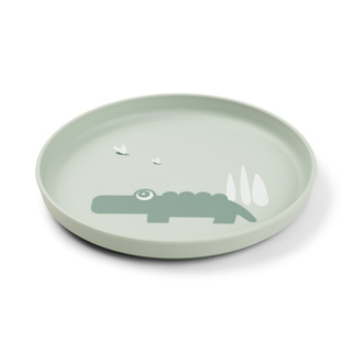 PLAT BORD, Foodie Plate, Croco, green, rond, groen, print krokodil, PP, 1 stuk, bord, 24