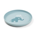 PLAT BORD, Foodie Plate, Elphee, blue, rond, blauw, print olifant met vliegenvanger, PP, 1 stuk, bord, 24
