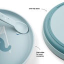PLAT BORD, Foodie Plate, Elphee, blue, rond, blauw, print olifant met vliegenvanger, PP, 1 stuk, bord, 24