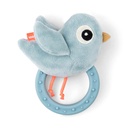 RAMMELAAR/BIJTRING, Sensory Rattle W/Teether, Birdee, blue, siliconen/ textiel, +muziek, vanaf 0 maand, 2024