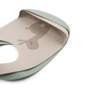 SLABBETJE, Silicone Bib 2-Pack, Lalee, sand/green, siliconen, 19x27cm, met kruimelv., waterdicht, 2 stuk(s), 24