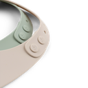 SLABBETJE, Silicone Bib 2-Pack, Lalee, sand/green, siliconen, 19x27cm, met kruimelv., waterdicht, 2 stuk(s), 24