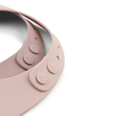 SLABBETJE, Silicone Bib 2-Pack, Ozzo, powder, siliconen, 19x27cm, met kruimelv., waterdicht, 2 stuk(s), 24