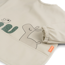 SLABBETJE, Sleeved Pocket Bib, Lalee, sand, velcrosl., 72x34cm, met mouwen, kruimelv., waterdicht, 1 stuk(s), 24