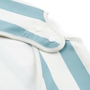 SLABBETJE, Sleeved Pocket Bib, Stripes, blue, velcrosl., 72x34cm, met mouwen, kruimelv., waterdicht, 1 stuk(s), 24