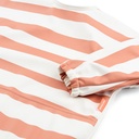 SLABBETJE, Sleeved Pocket Bib, Stripes, papaya, velcrosl., 72x34cm, met mouwen, kruimelv., waterdicht, 1 stuk(s), 24