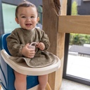 SLABBETJE, Timboo jungle green, uni, drukknopensluiting, bamboe, 36x34cm, met mouwen, 1 stuk(s)