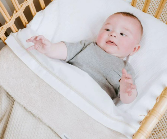 Baby's Only | Wiegdeken Teddy Sky Warm Linen 70x95