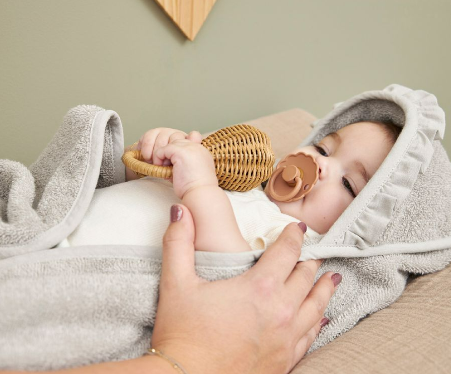 Meyco | Badcape Ruffle Grijs Badstof 80x80cm