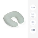 POSITIONERINGSKUSSEN, Softy, cloudy kaki, jersey,Head in the Clouds, aop stippen, L: 150 cm, met afnb hoes, 2022