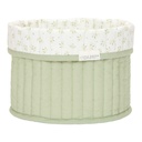 Little Dutch | Opbergmand Blueberry Leaves Quilted Klein Ø20x15cm Groen All Over Blaadjes