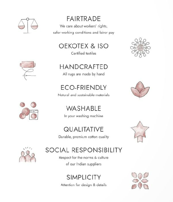 Tapis Petit | Kamertapijt Lion Rond model 100cm Getuft katoen Natural ecru