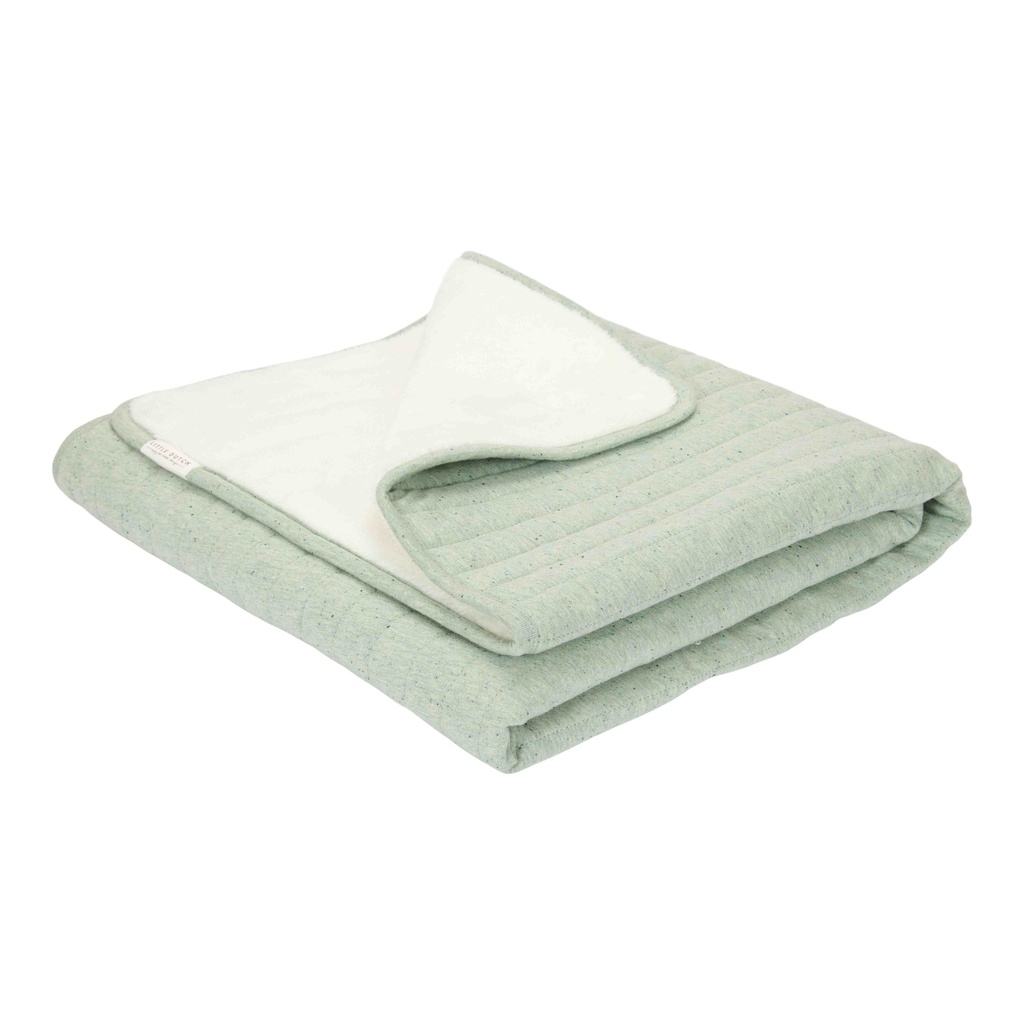 Little Dutch | Deken Wieg Nappie Melange Pure Sage Quilted 70x100cm
