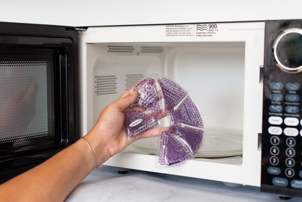 THERMOPADS, Thera Pearl 3 in 1 Borst therapie , paars/transparant, microgelparels, 2 stuk(s)