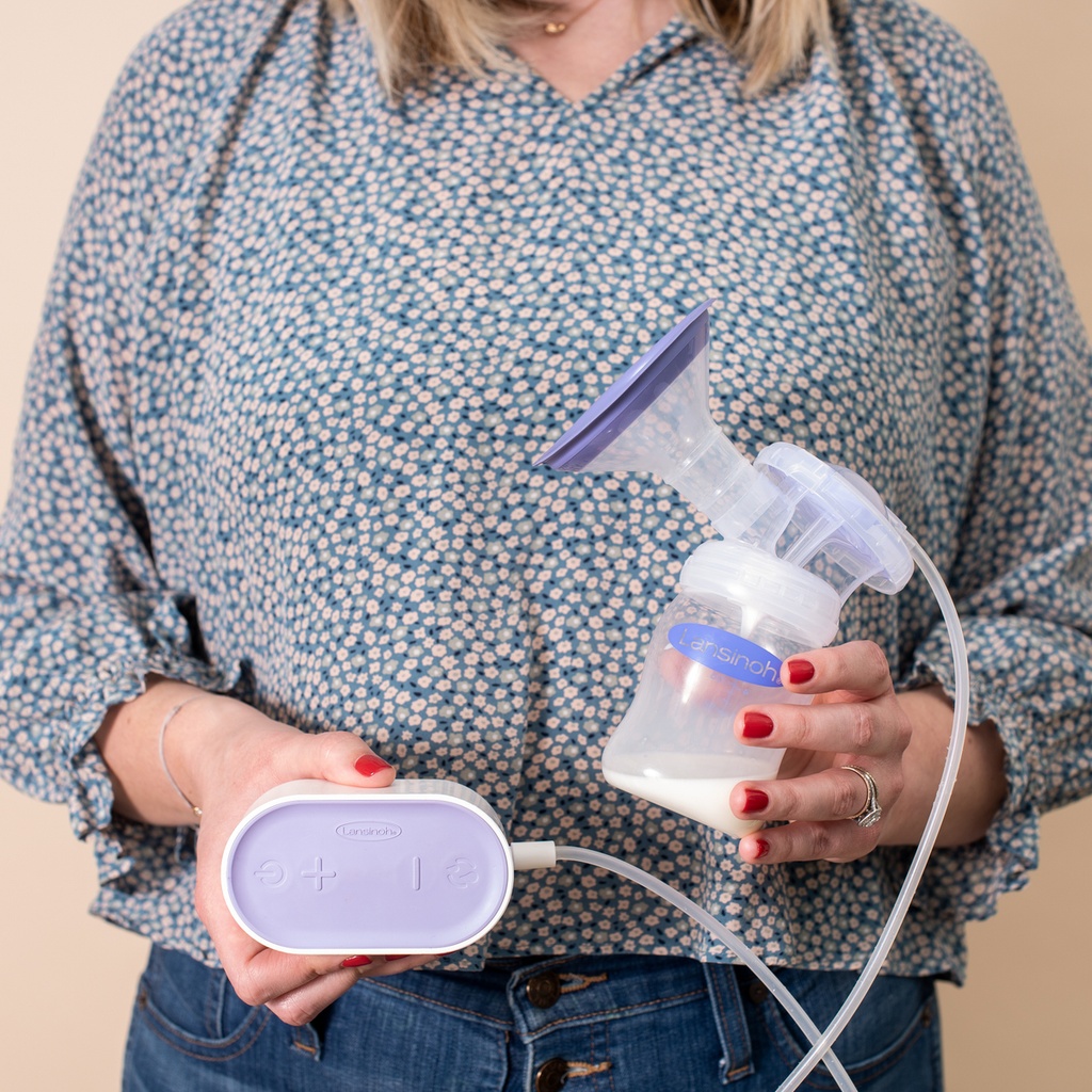 BORSTPOMP, elektronisch, Single Electric Breast Pump Compact, incl. flesje , flex borstschelp, instelbare zuigkracht