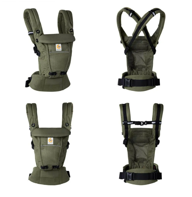 Ergobaby | Babybuidel Adapt Soft Flex Mesh Olive Green 3.2 kg tot 20.4 kg