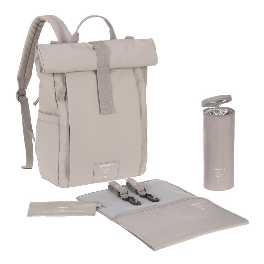Laessig | Verzorgingstas Rolltop Up Backpack taupe