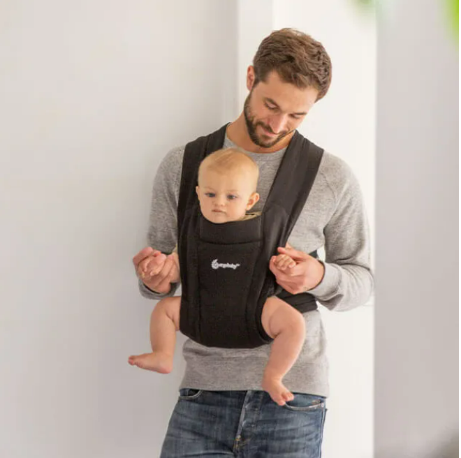Ergobaby | Babybuidel Embrace Pure Black Zwart Jersey 3,2-12kg-