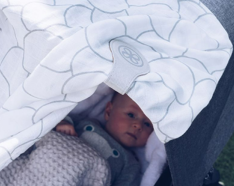 Cloby | Doekenklem Swaddle Clips Leder/canvas Black/grey 2st 