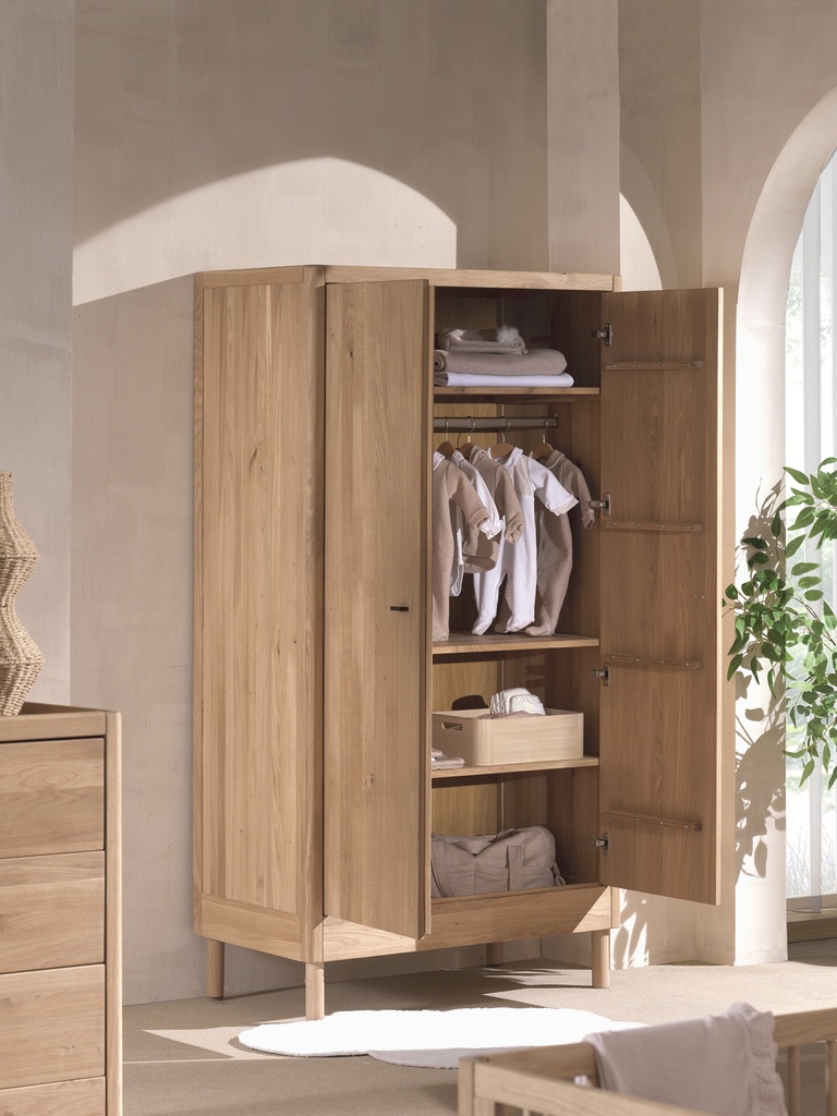 FORREST 2 DEURS KLEERKAST EIK