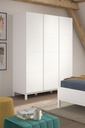 EVA 3 DEURS KLEERKAST WIT