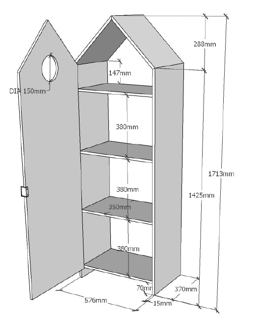 CASAMI KAST 1 DEUR WIT