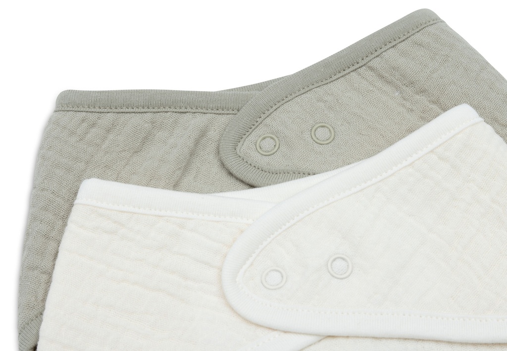 Jollein | Slabbetje Bandana Hydrofiel Olive Green/Oatmeal 2-pack