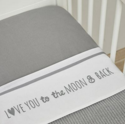 Meyco | Hoeslaken 50x90cm vr co-sleeping wieg 100% katoen Grey