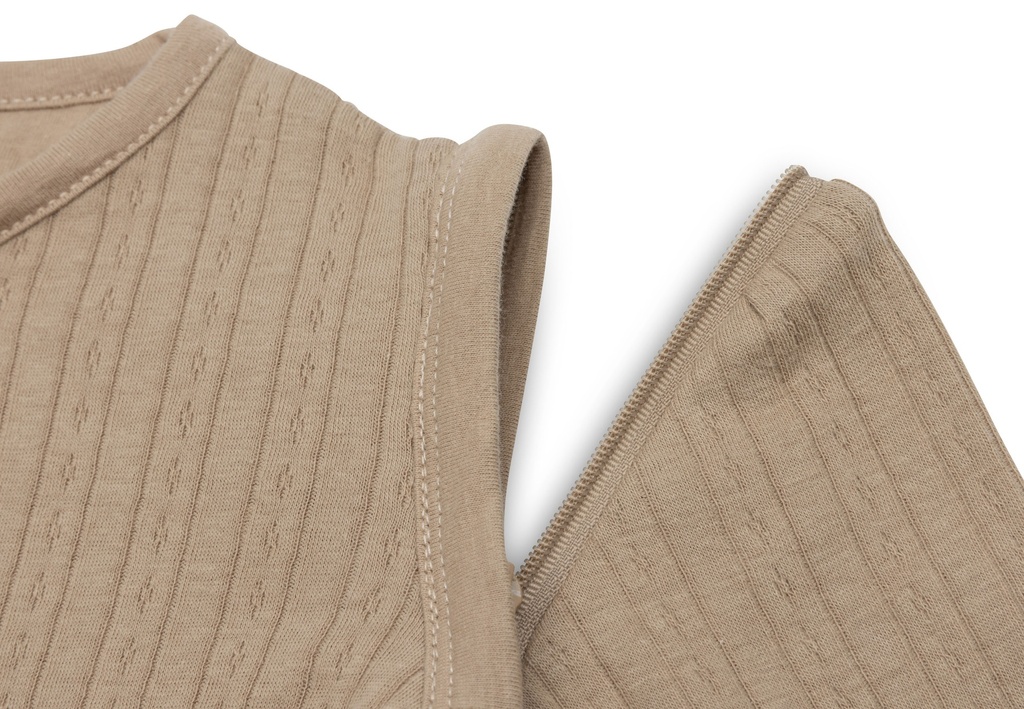 Jollein | Slaapzak Ajour Biscuit Newborn Zomer Afritsbare Mouw Rond 60cm