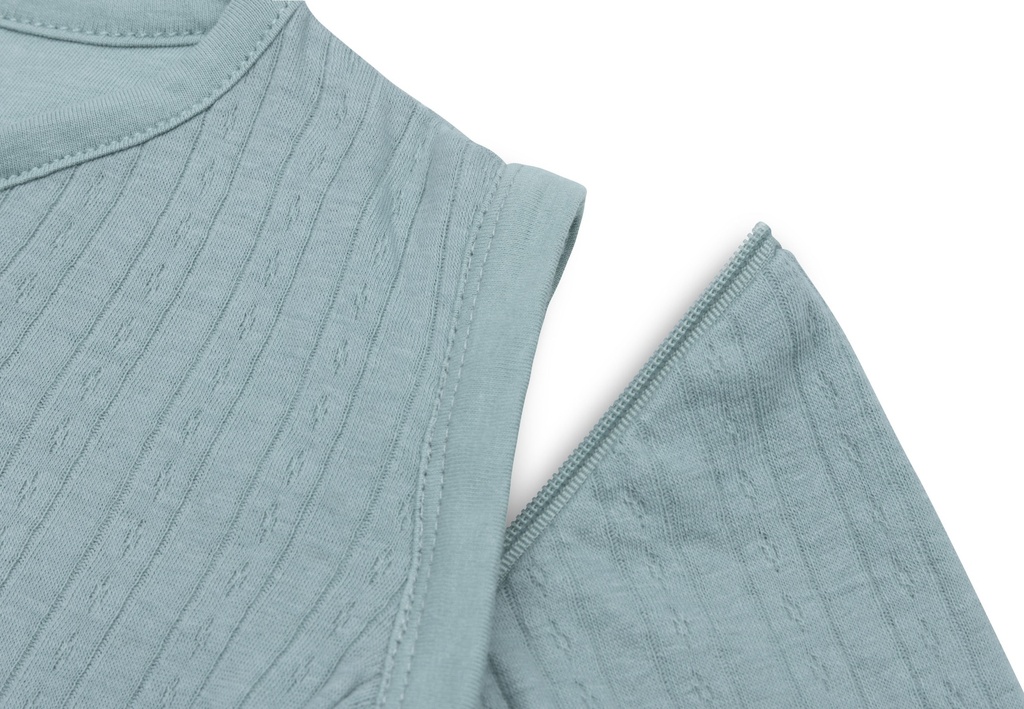Jollein | Slaapzak Ajour Sea Green Newborn Zomer Afritsbare Mouw Rond 60cm  