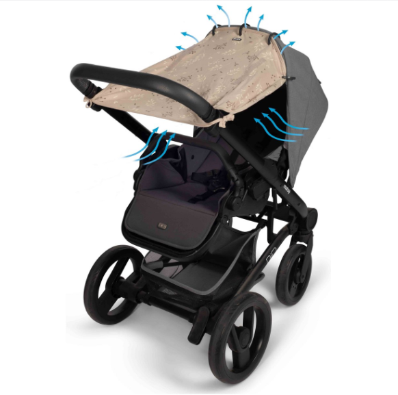 Dooky | HUIFEL, Romantic Leaves Beige, Universal Cover, all over bloemen print, univ model, UV-bestendig, 2022