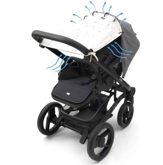 HUIFEL, Dandelion, Universal Cover, wit/grijs, all over paardebloemen print, 100% katoen, UV-bestendig, 2022