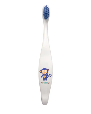 Jack n' Jill | Tandenborstel Monkey Wit/Blauw Bio Toothbrush 100% Afbreekbaar Materiaal