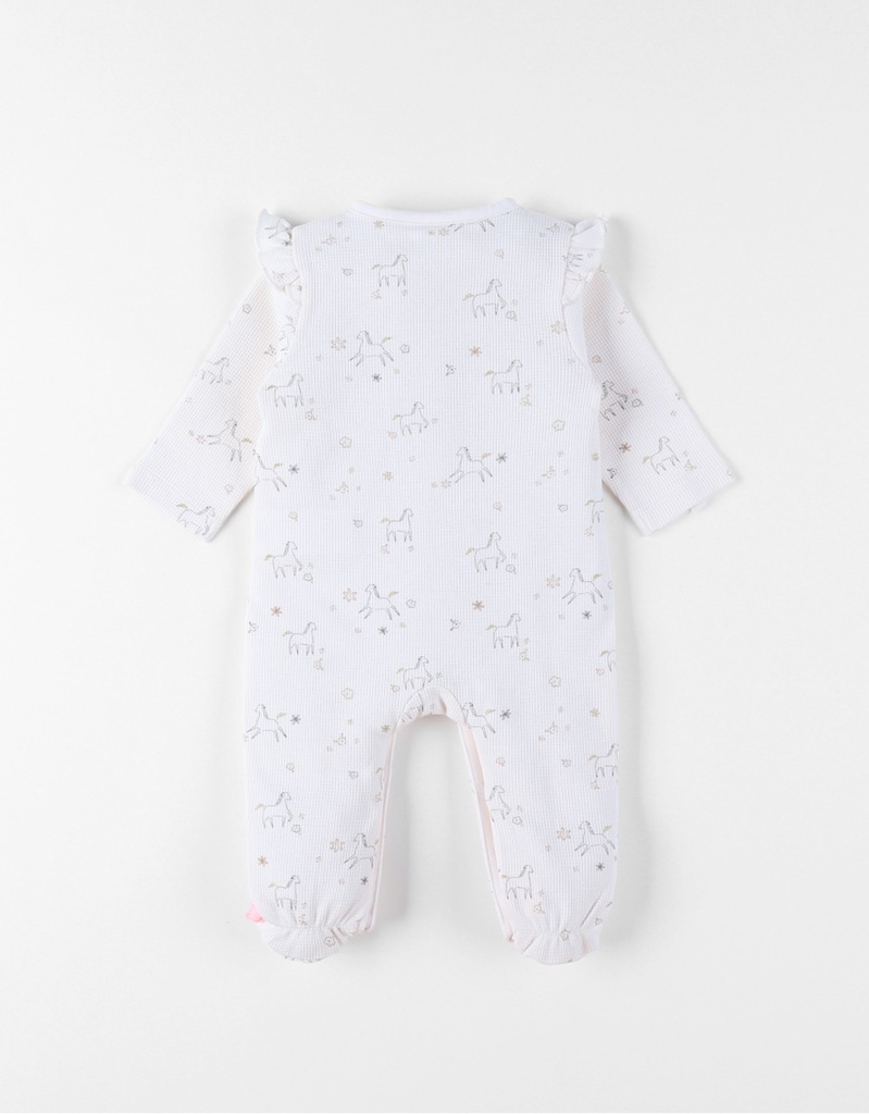 Noukies | Pyjama Lovely Horse Jersey All Over Paard Wit