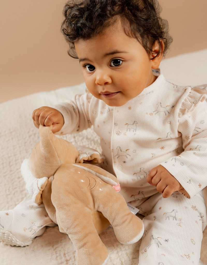 Noukies | Pyjama Lovely Horse Jersey All Over Paard Wit