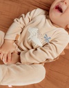 Noukies | Pyjama Funny Dino Velours Mouwversiering Beige 