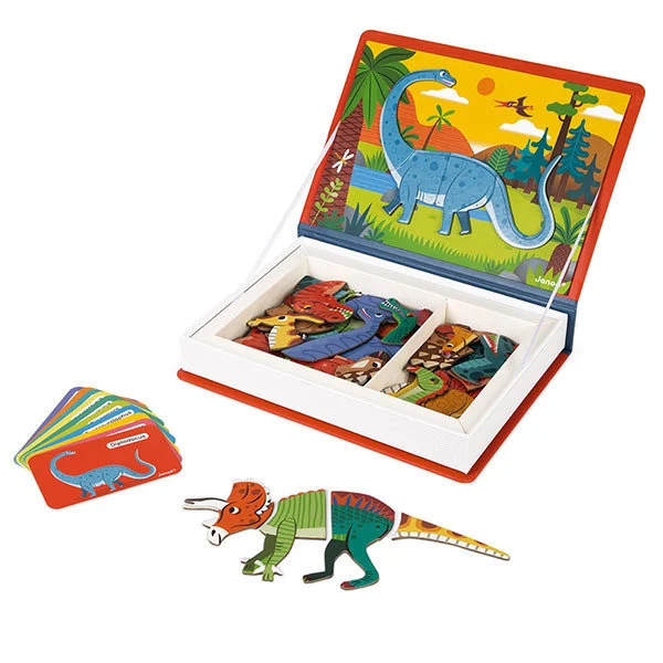 Janod | magneetboek Dinosaurussen 50st 3-8jr