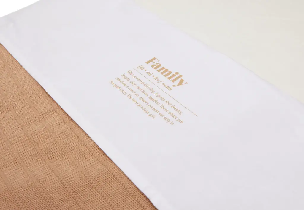 Jollein | LAKEN, 120x150, Family, uni/print tekst "Family", katoen, voor babybed, 2022