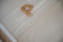 Koeka | LAKEN, 110x140, Crochet, warm white, ecru, uni, brod ajourafboording, katoen, voor babybed, 2023/24