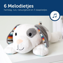 Zazu | Slaapknuffel H15 cm Dex The Dog wit/grijs +muziek +0M 