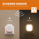 Zazu | Nachtlamp Automatisch Pink vierkant 3 standen helderheid 