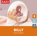 Zazu | Nachtlamp draadloos Billy Bear Purple rond 18x15cm LED lampje 