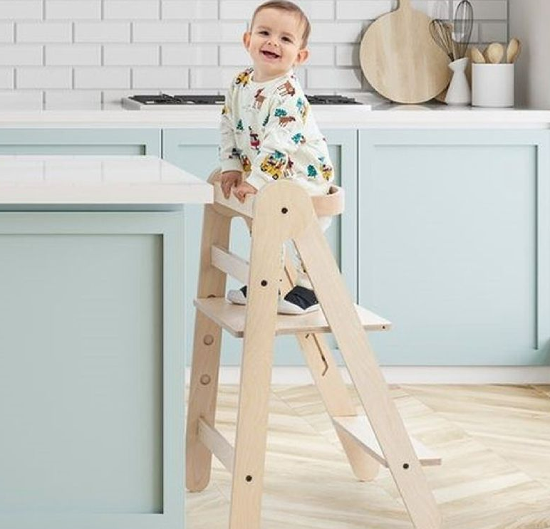 Mamatoyz | Leertoren Fold Learning Tower Natural 90x90x90cm max 25 kg