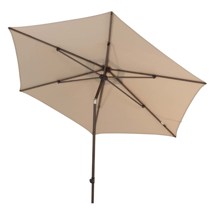 4SO | Parasol Azzurro Wenge Frame Beach Ø300cm 195g/m2 Doek:100% Solefin Verstelb in Hoogte Tilt: 2 Richtingen