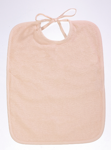 He Baby | Slabbetje Badstof Lintsluiting Dusty Pink 30x40cm