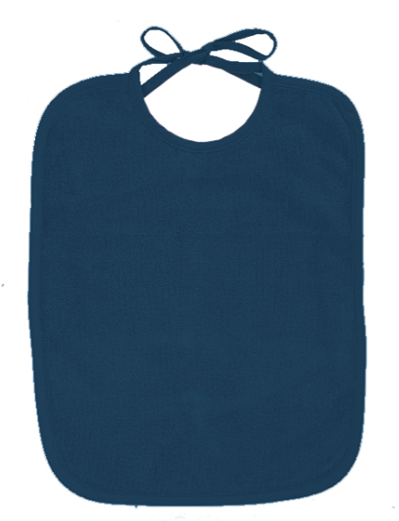 SLABBETJE, marine, blauw, uni, lintensluiting, badstof/kunststof, 31x41cm, waterdicht, 1 stuk(s), kleur80