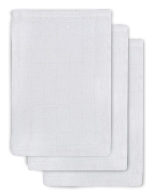 Jollein | Washandje Wit Tetra 3-pack