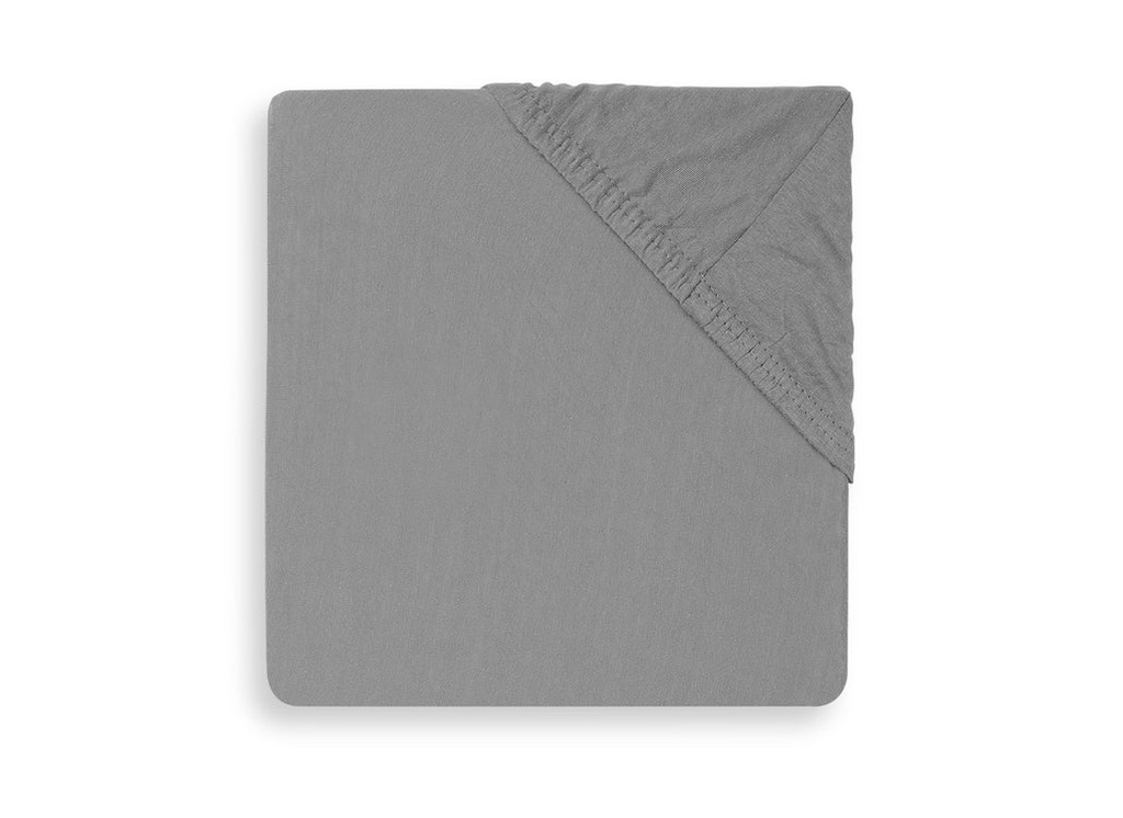 Jollein | Hoeslaken Storm Grey vr Park Jersey 100% Katoen 75x95cm