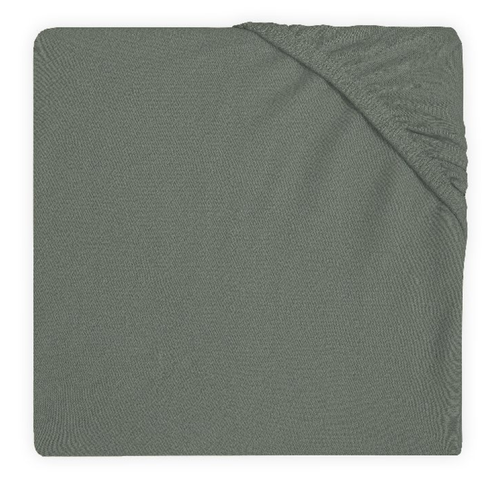 Jollein | Hoeslaken vr Park Ash Green 100% Katoen Groen 75x95cm